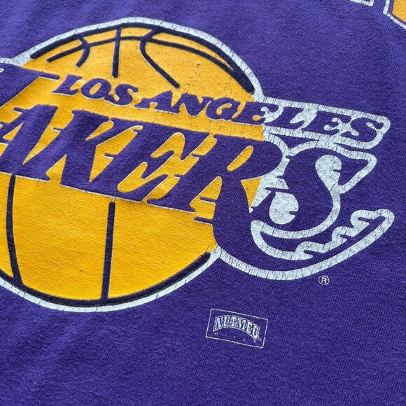 Vintage Nutmeg Los Angeles Lakers Graphic Tee L - Picture 5 of 9